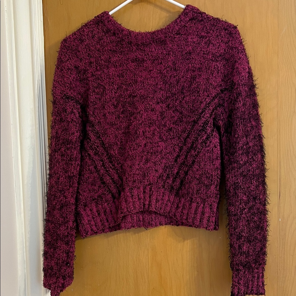 Derek Heart Textured Burgundy Sweater